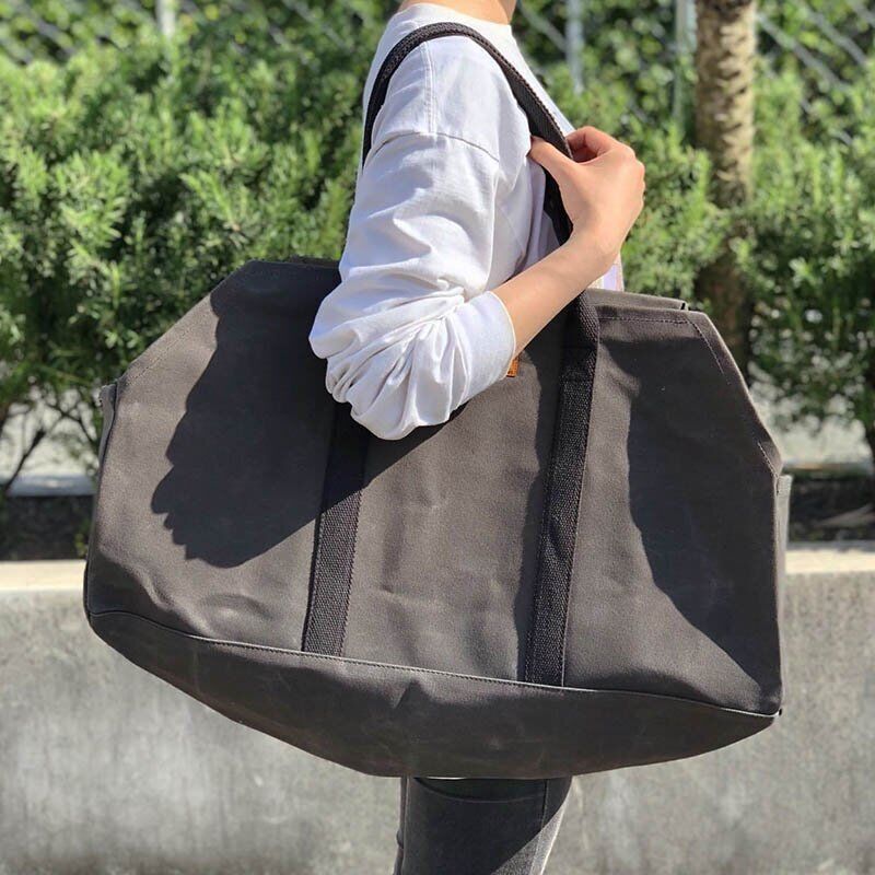 Waxed Canvas Duffel Log Bag