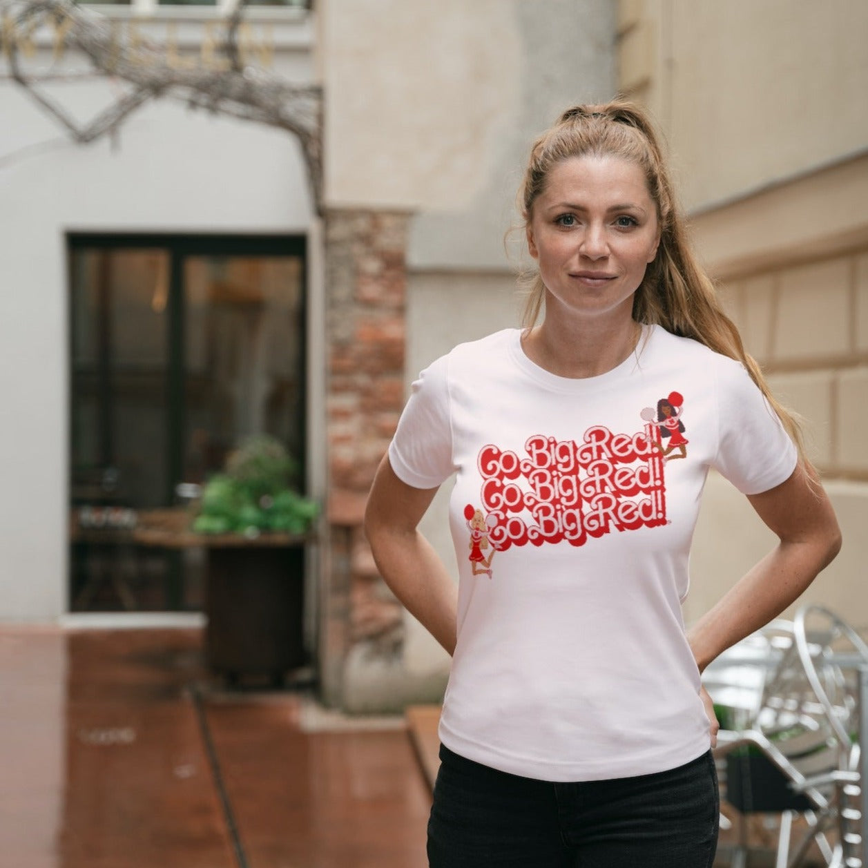 Go Big Red Cheerleader T-Shirt