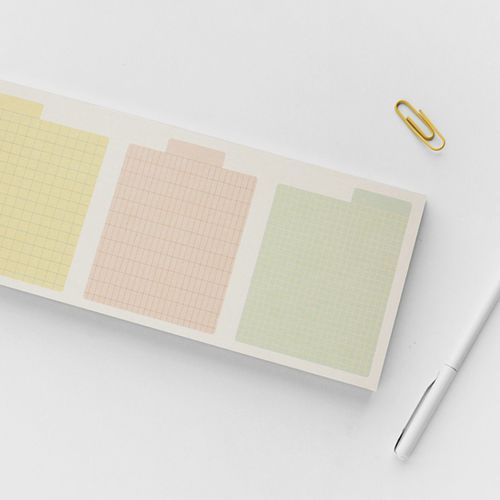 Pastel Archiving Memo Pad / Grid Print