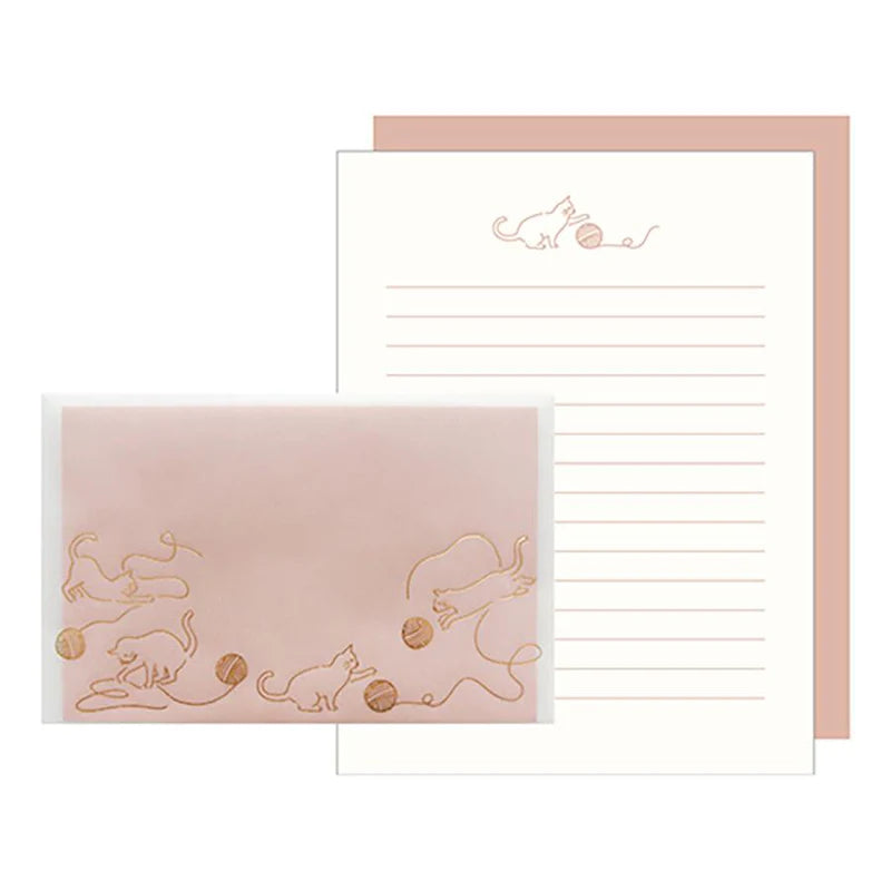Cat and Yarn Letter Set