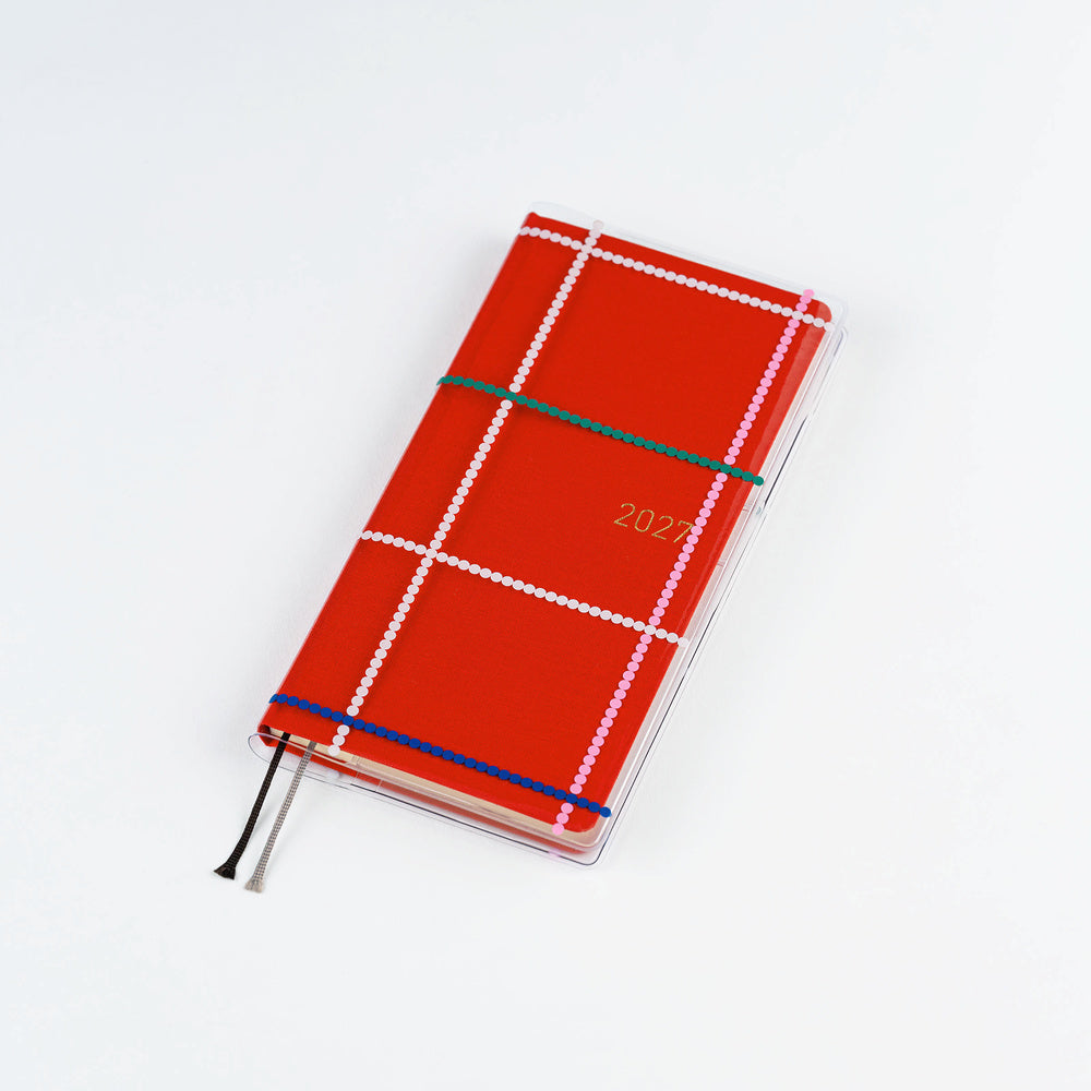 Hobonichi Techo / Yoshie Watanabe: Clear Cover for Weeks / Dotted Plaid