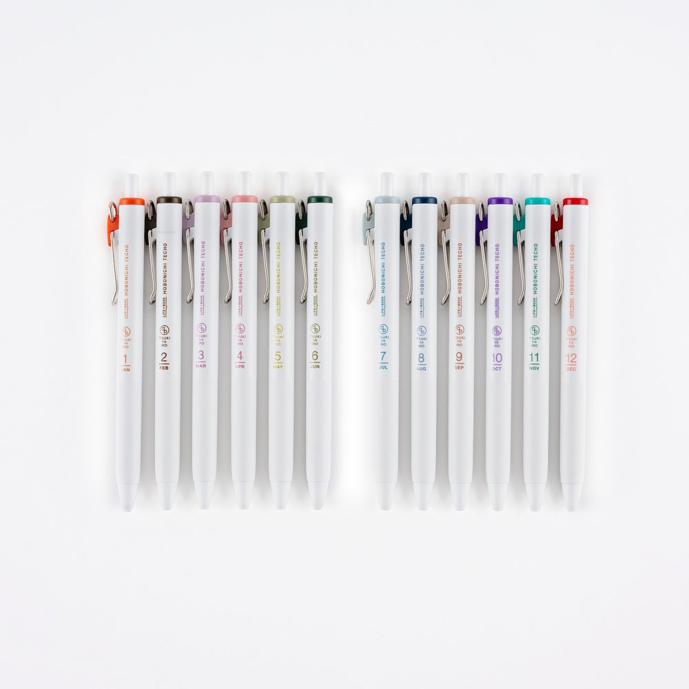 Hobonichi Techo / TSUKI no IRO: Uniball One - Jan-June Set with Case