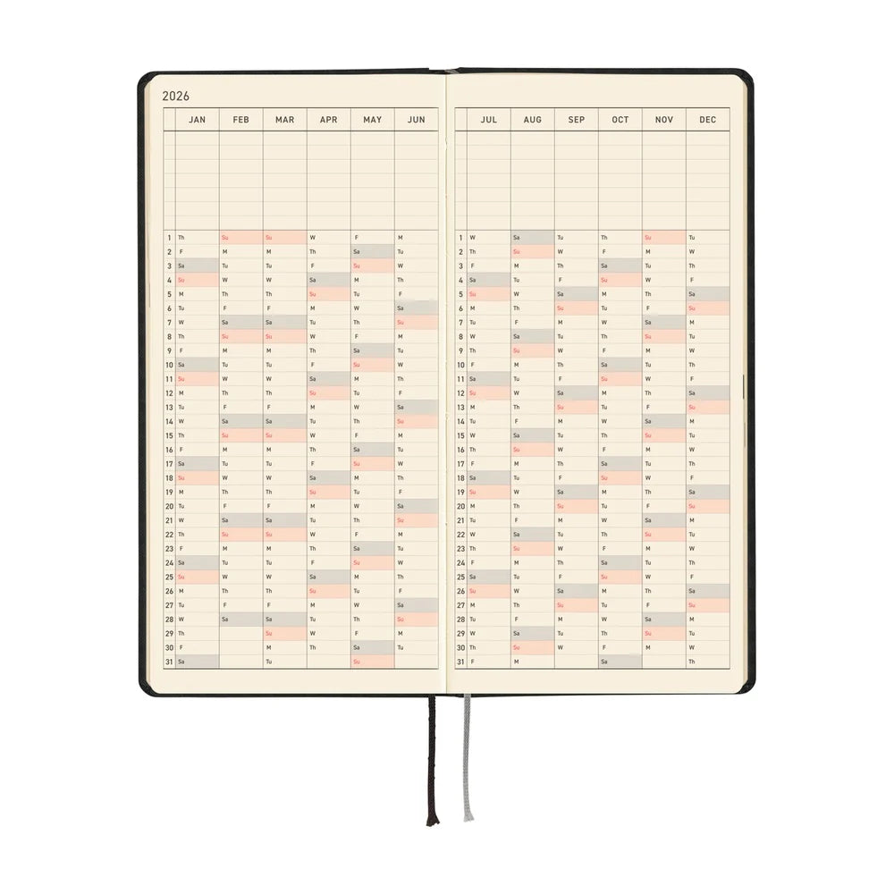 Hobonichi Techo 2026 Weeks / Paper Series / Black Gingham