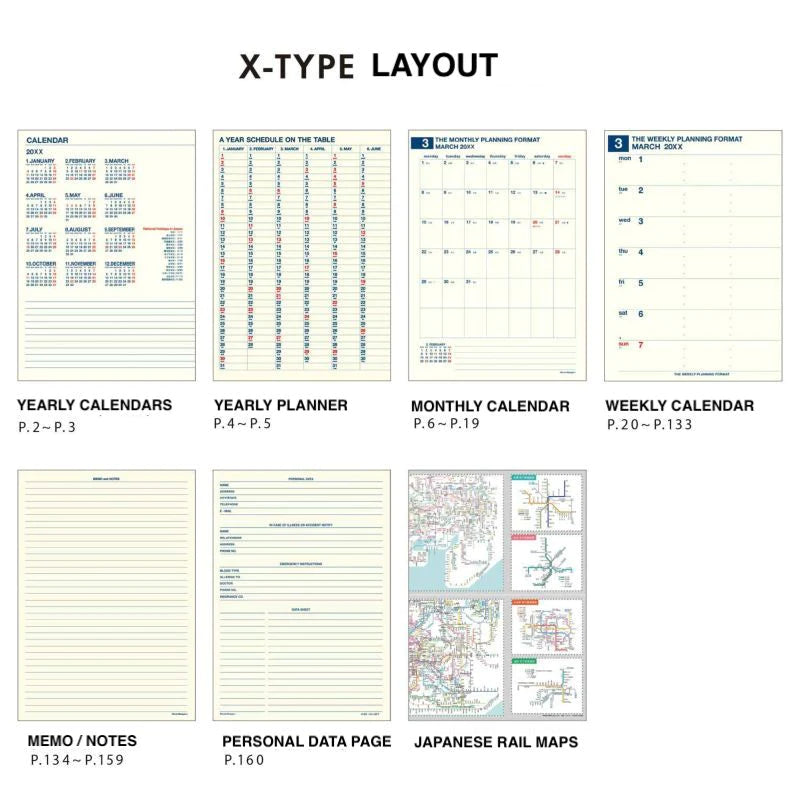 2024 Weekly Minute Manager Planner / Black