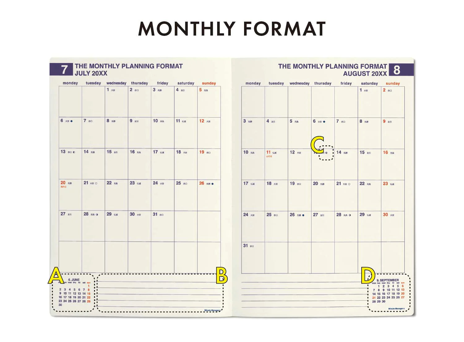 2024 Weekly Minute Manager Planner / Ivory