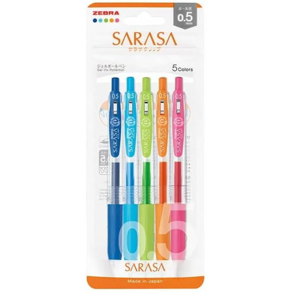 Sarasa Clip 0.5mm / 5 Color Set