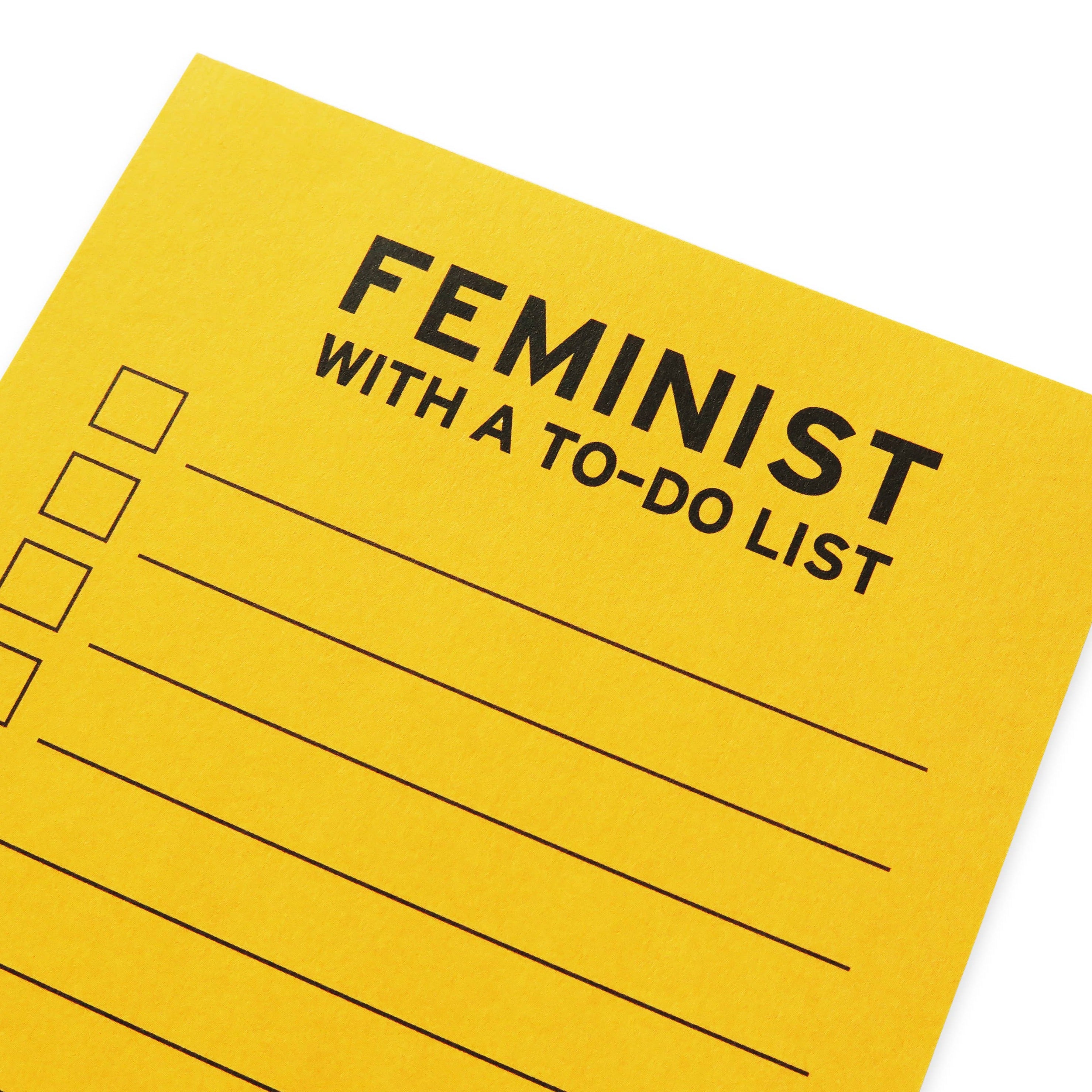 Feminist With a To-Do List Notepad