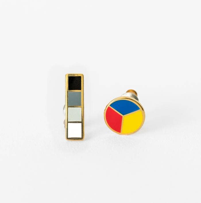 Colorwheel and Grayscale Earrings