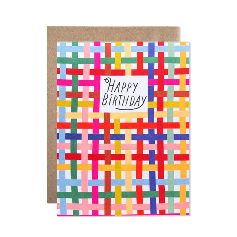 Plaid Happy Birthday Card
