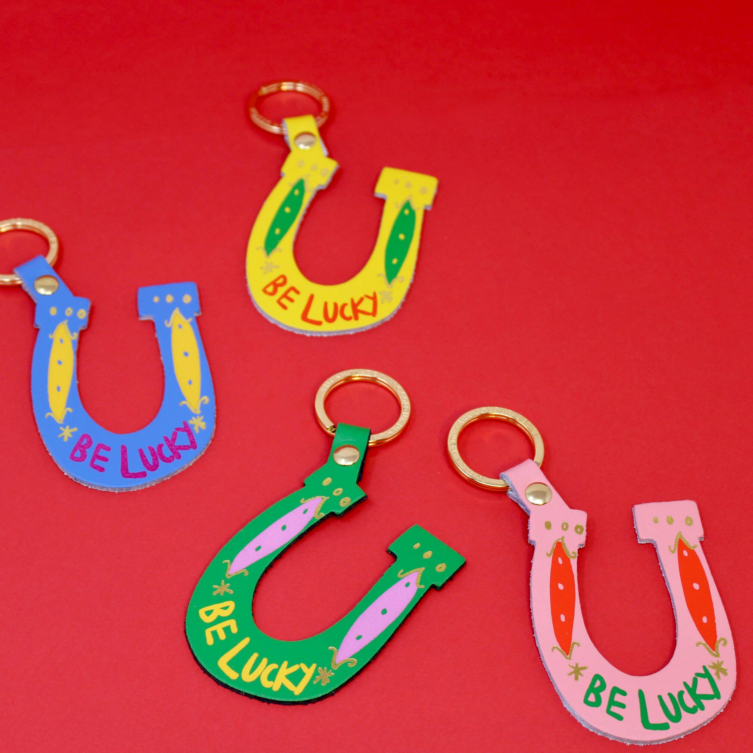 Leather Be Lucky Key Fob