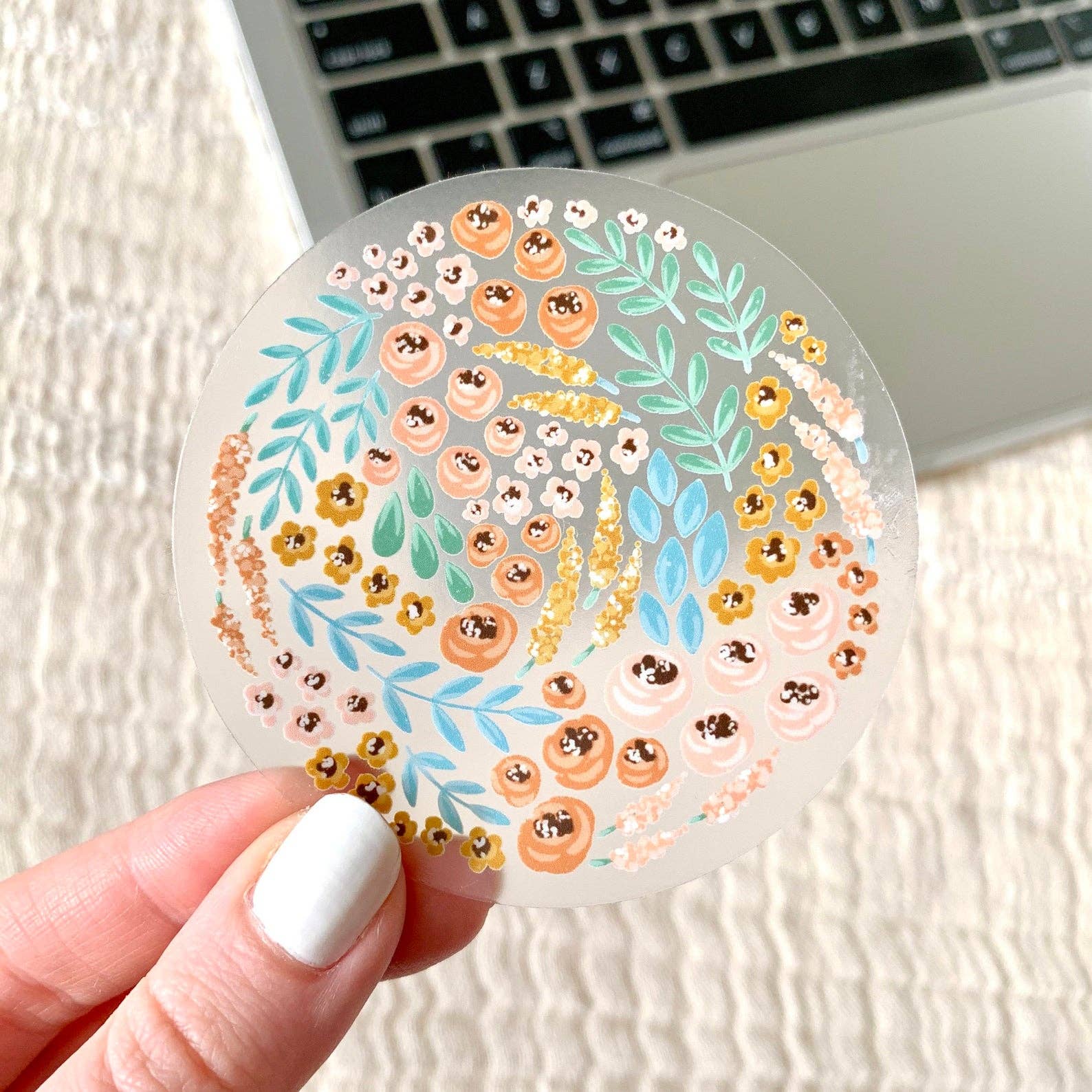 Clear Wildflowers Sticker