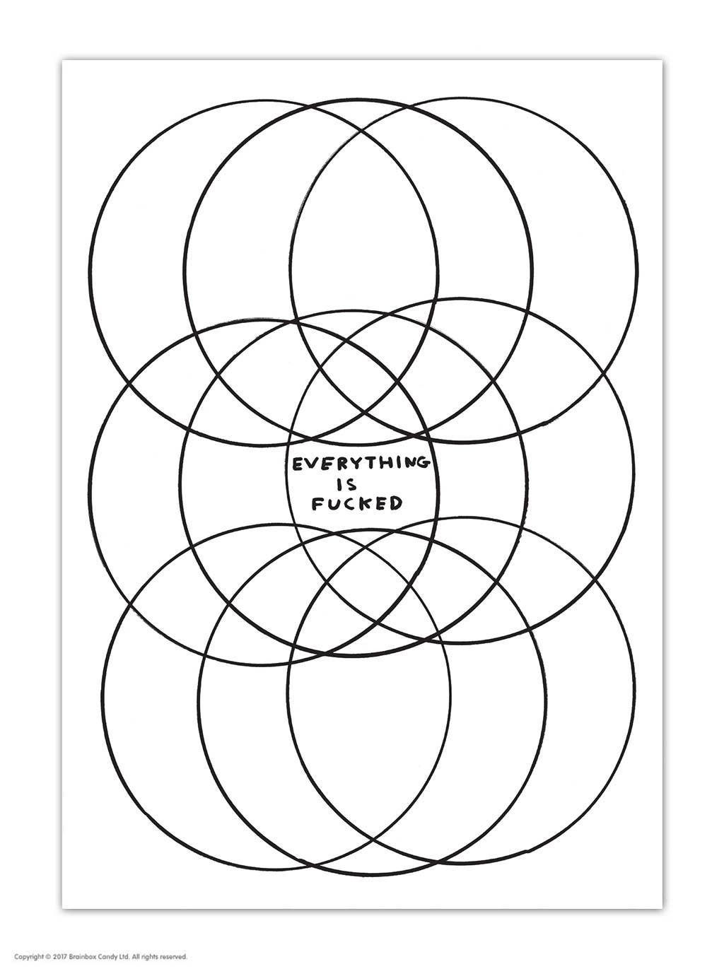 Everything Is Fucked David Shrigley Postcard