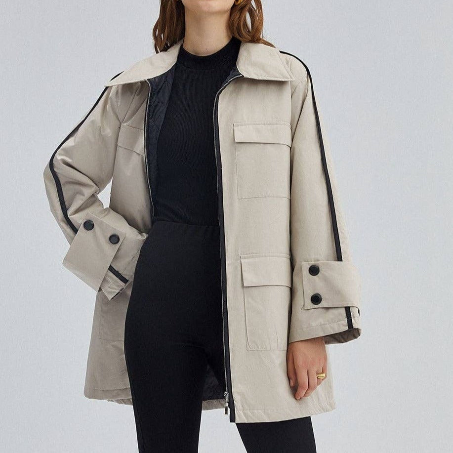 Pocket Detail Light Jacket / Cream