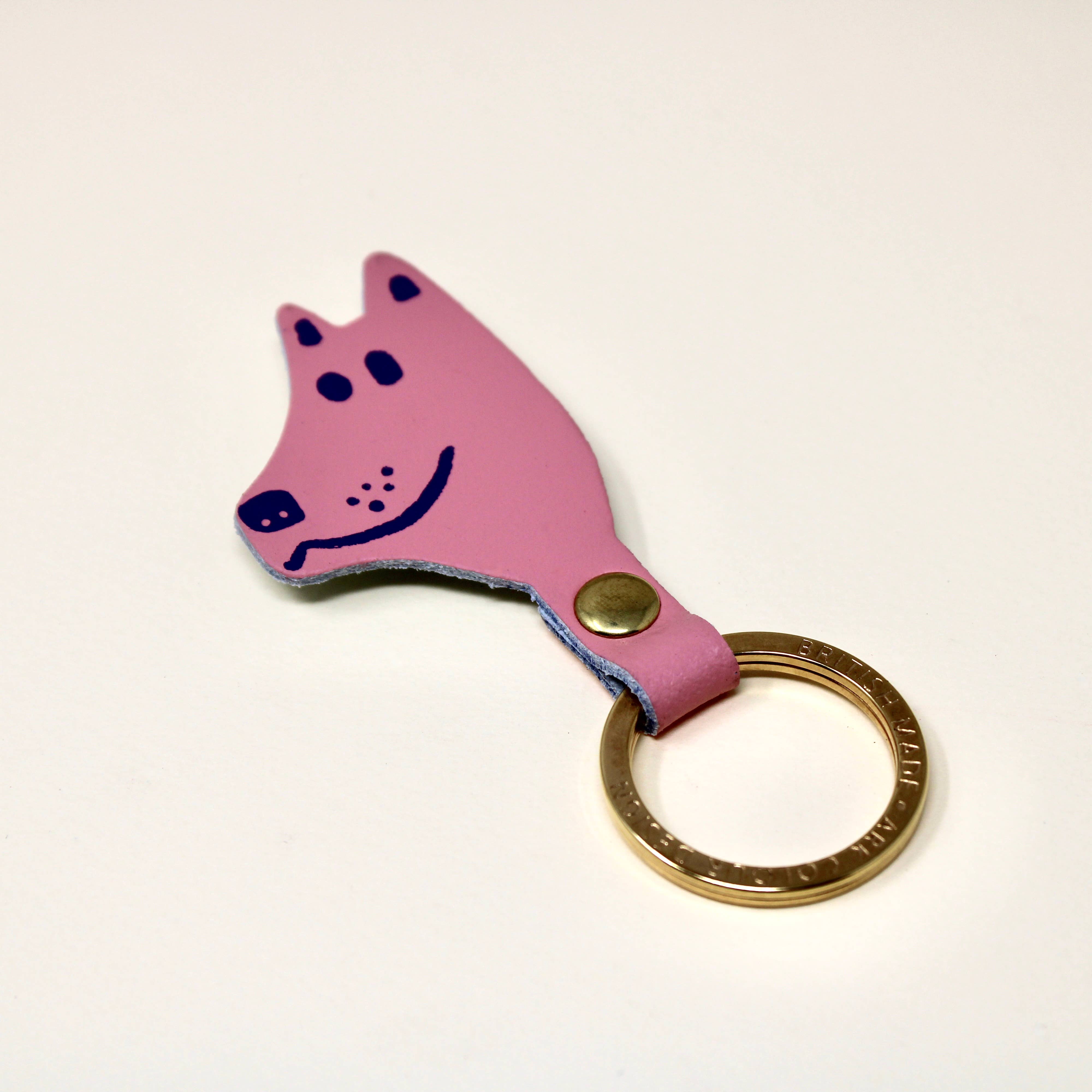 Leather Dog Key Fob