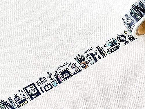 Papier Platz Eric Small Things Washi Tape - Bookshelf