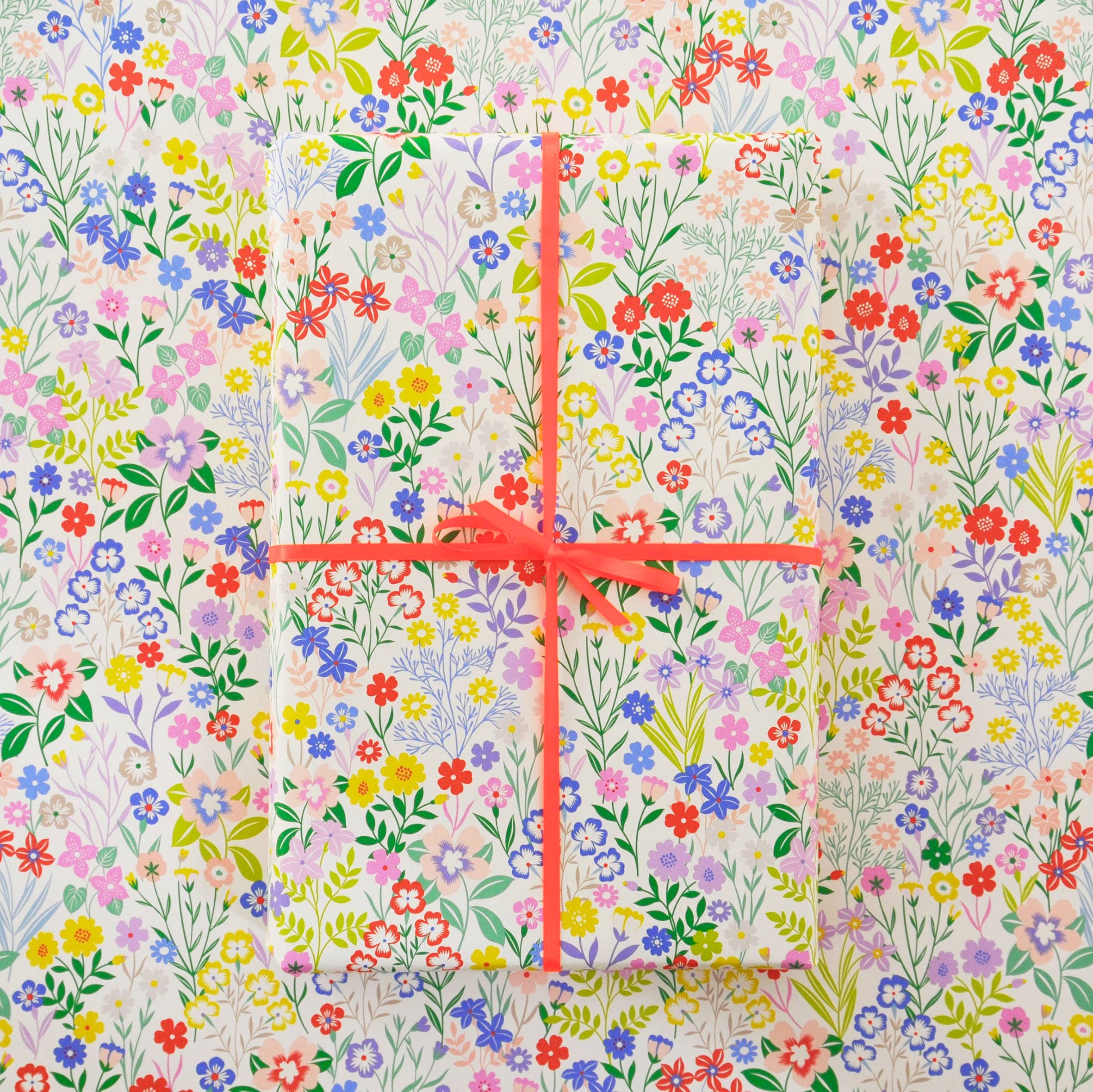 flora wrapping paper