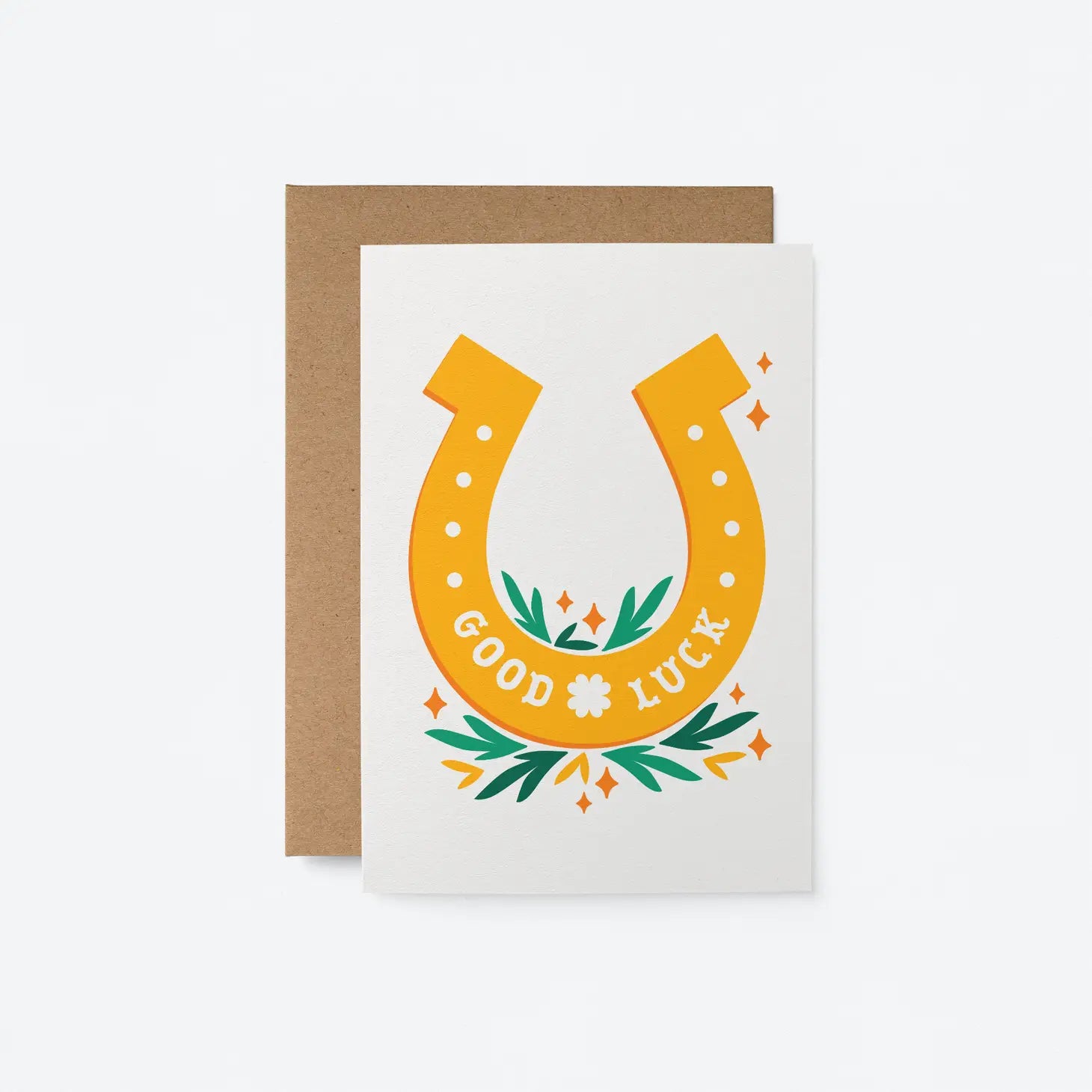 Good Luck Horseshoe Card
