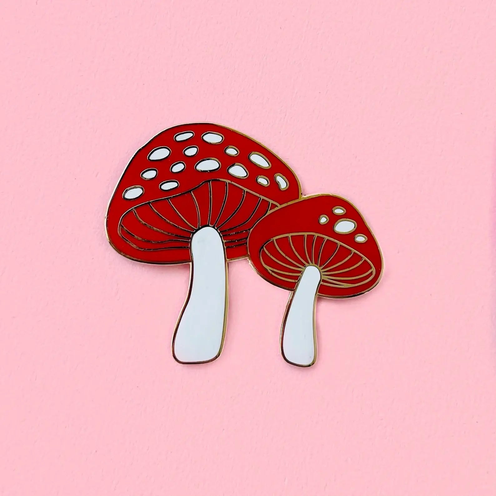 Red Mushroom Enamel Pin