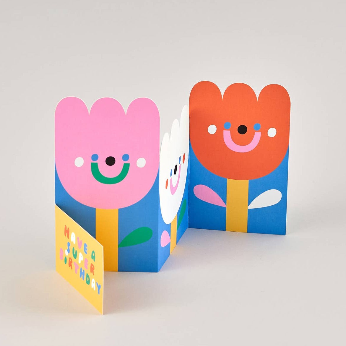 Flowers Fold Out Birthday Card