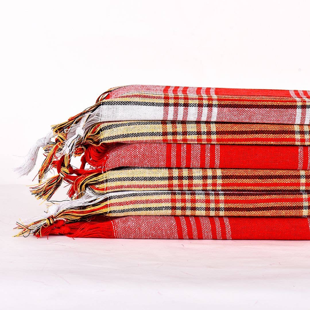 Turkish Bath Towel / Red Plaid