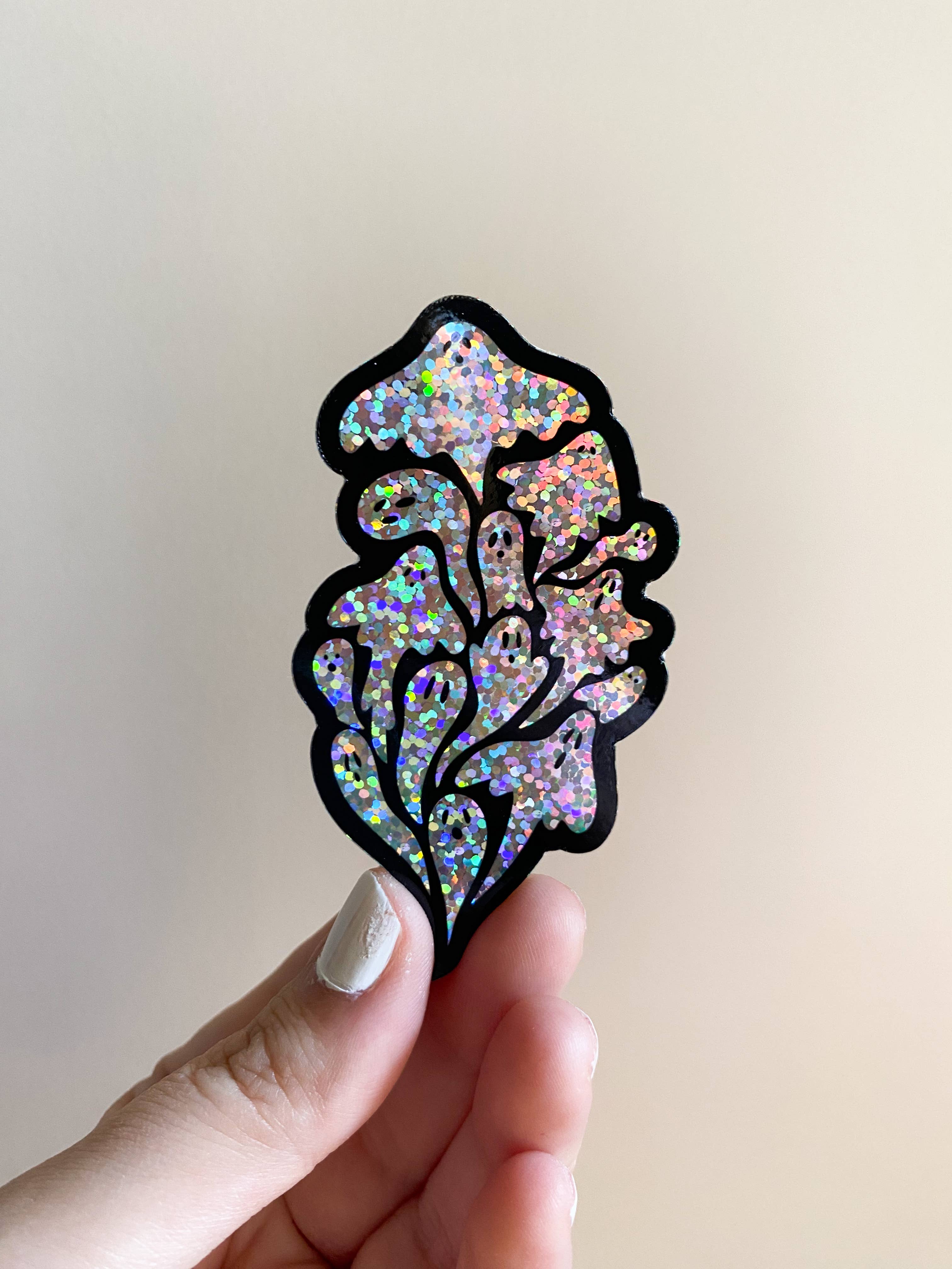 Glitter Ghosts Vinyl Sticker