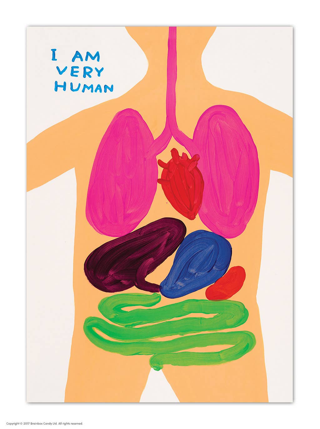 I Am Very Human David Shrigley Postcard