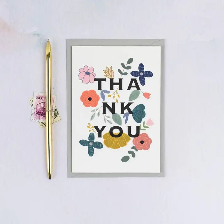 Floral Thank You Card