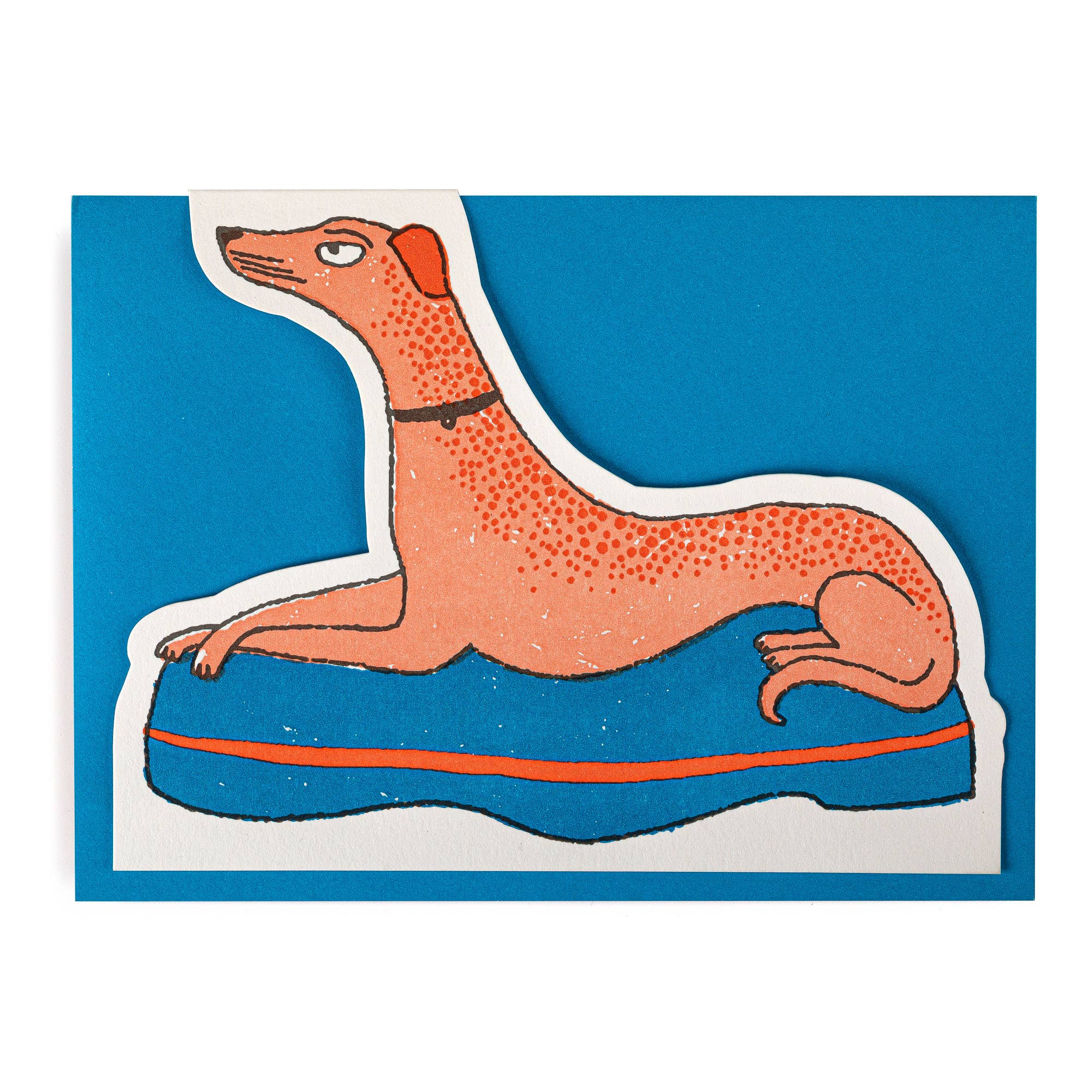 Crossed Paw Dog Cutout Greeting Card