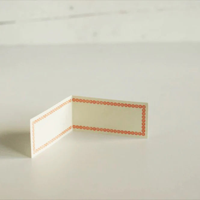 Orange Folding Letterpress Memos