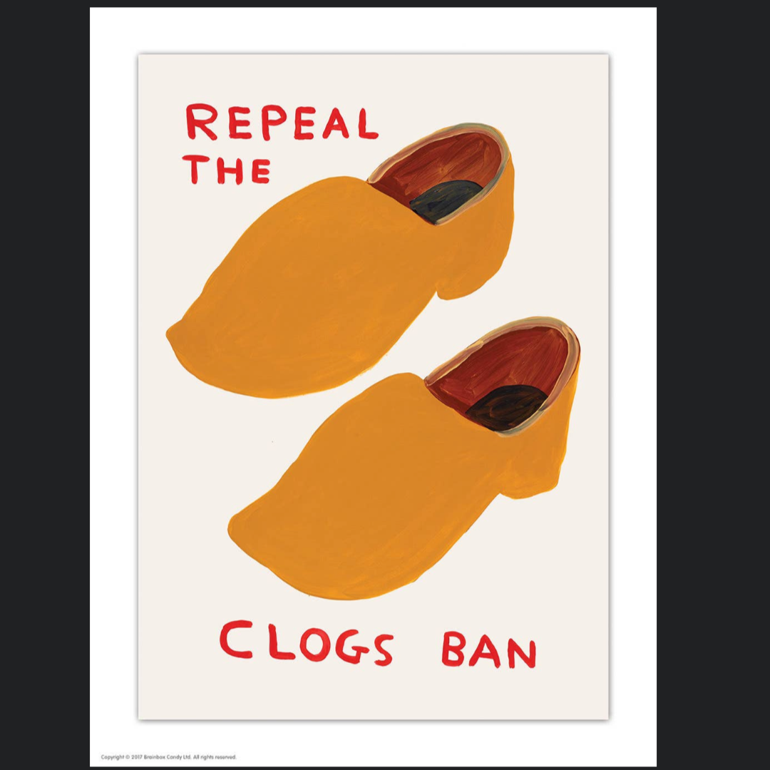 Repeal The Clogs Ban David Shrigley Postcard