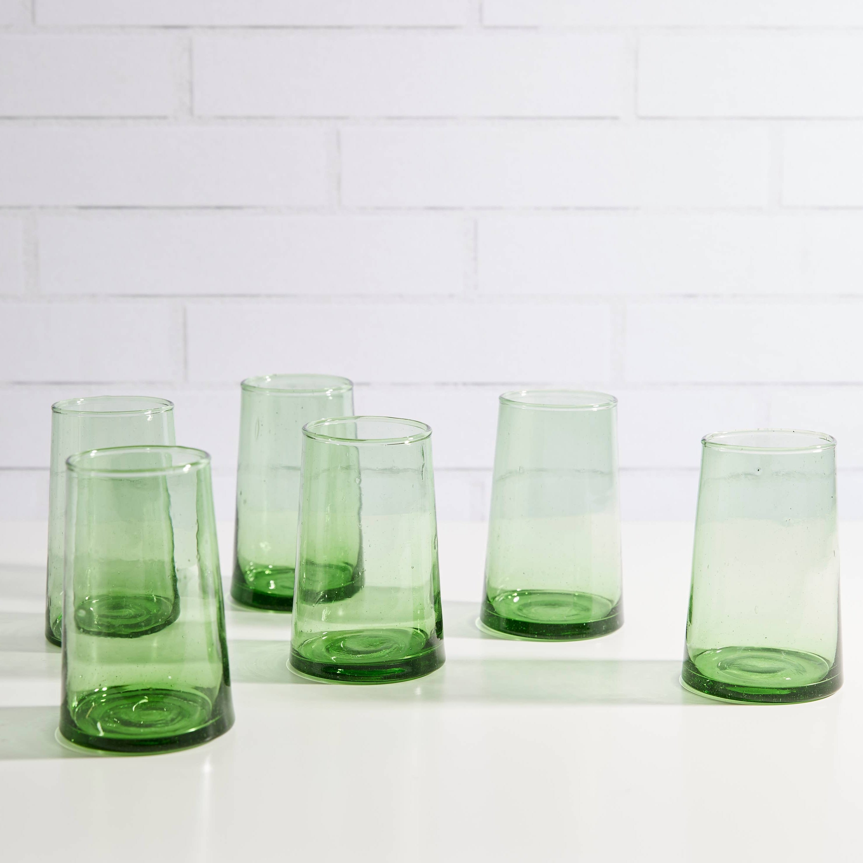 Moroccan Cone Glassware / Large / Green