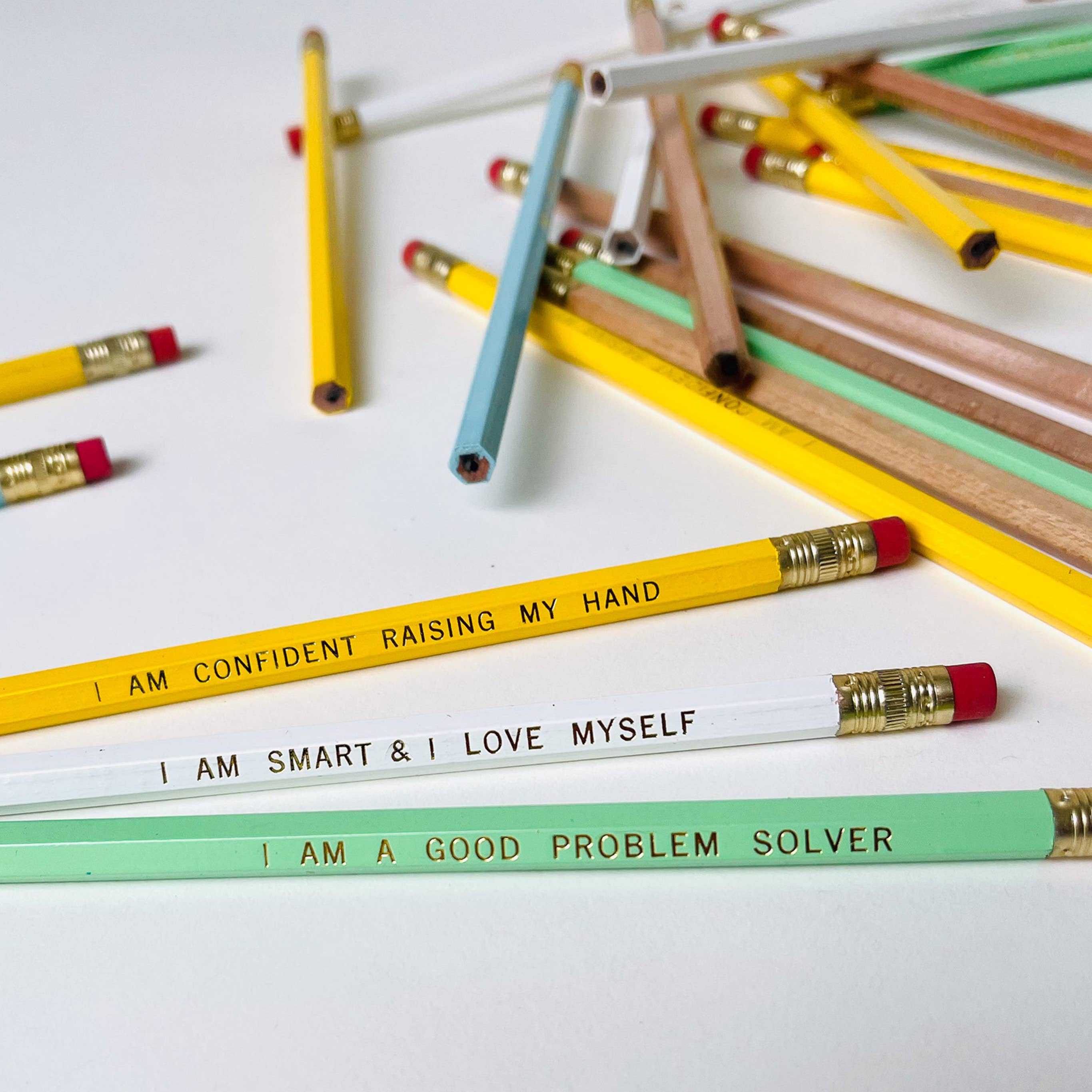 Affirmation Pencils for Kids | Pack of 7 | School Supplies