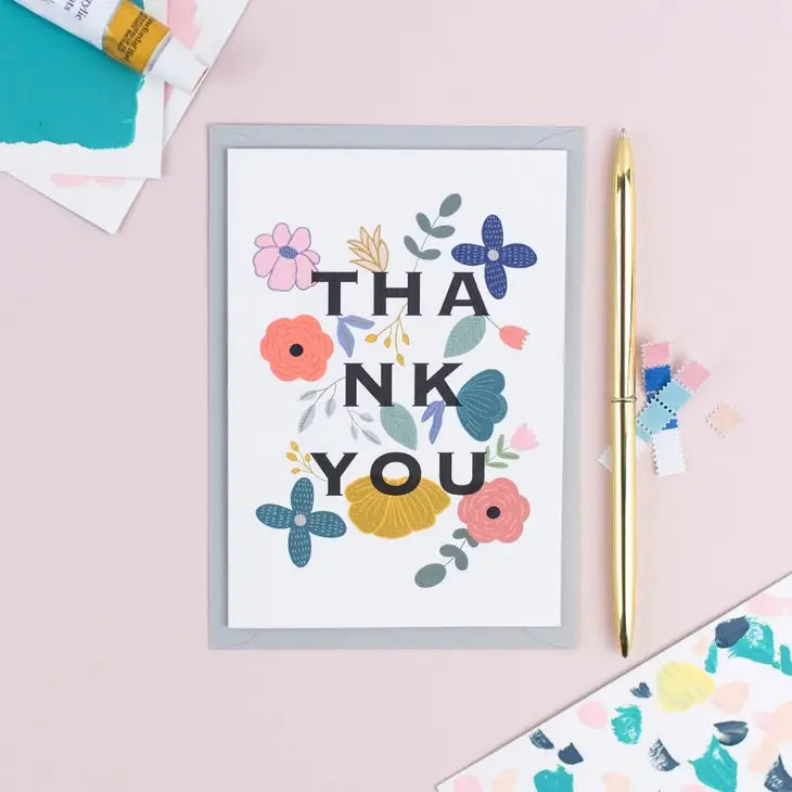 Floral Thank You Card