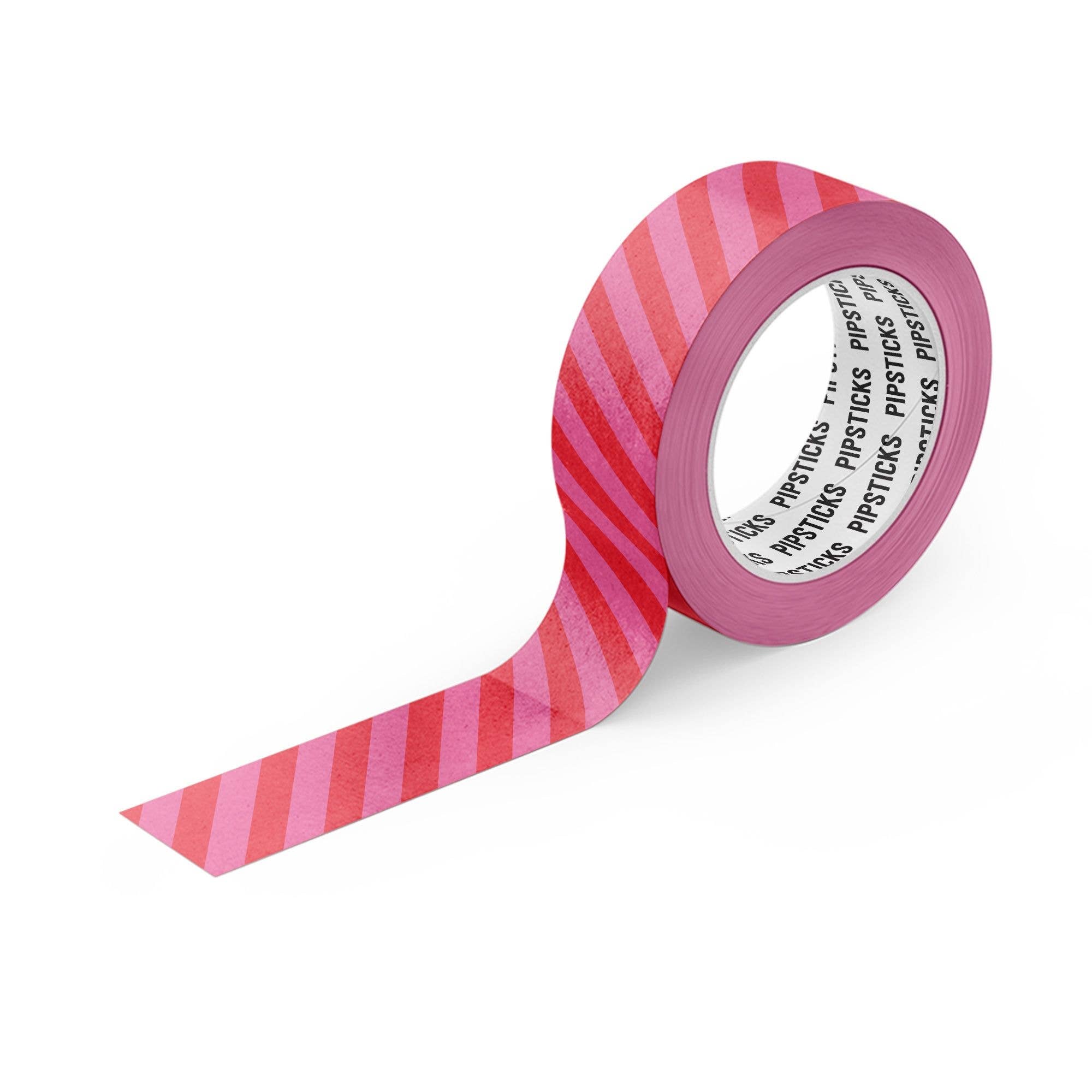 Red and Pink Stripe Washi Tape