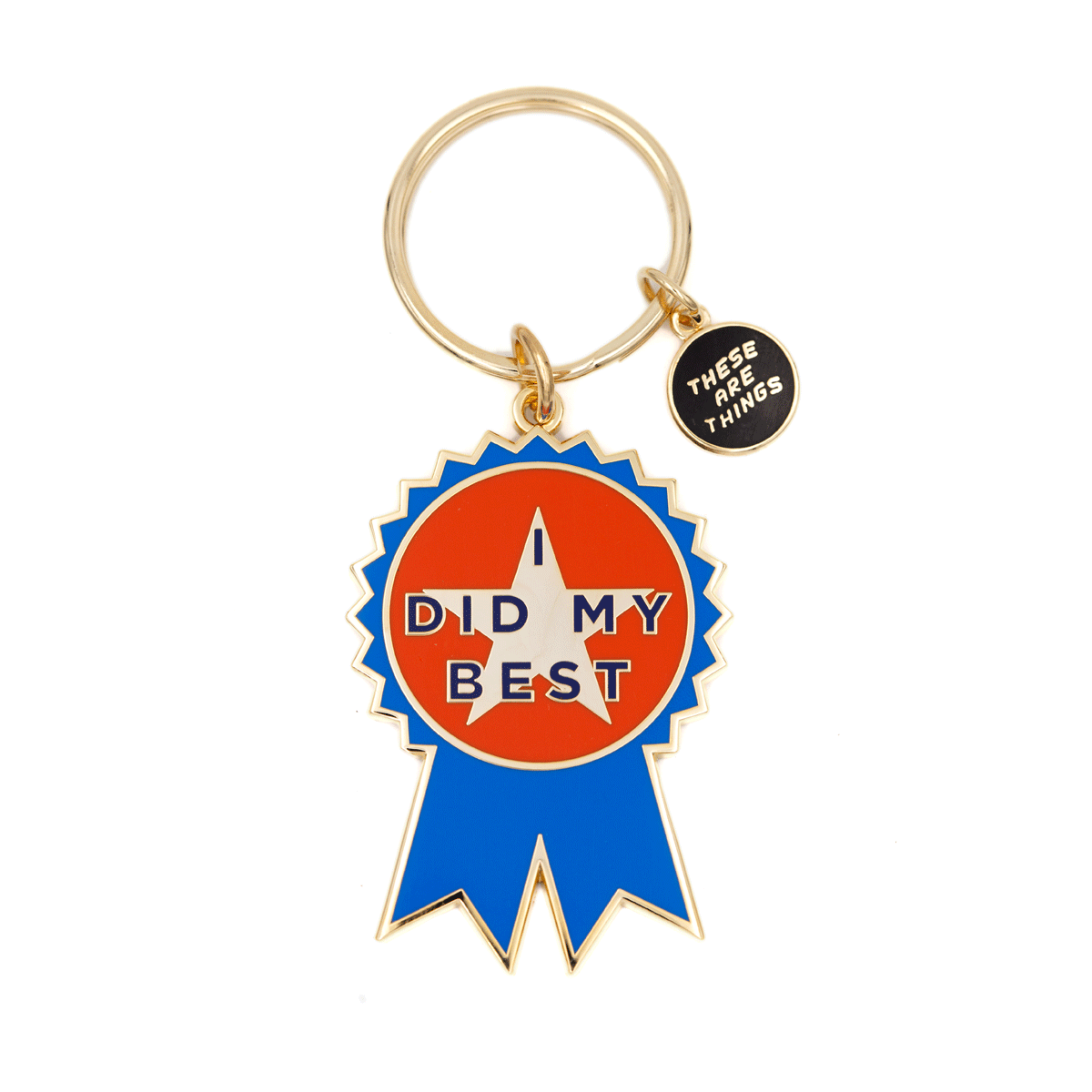 I Did My Best Enamel Keychain
