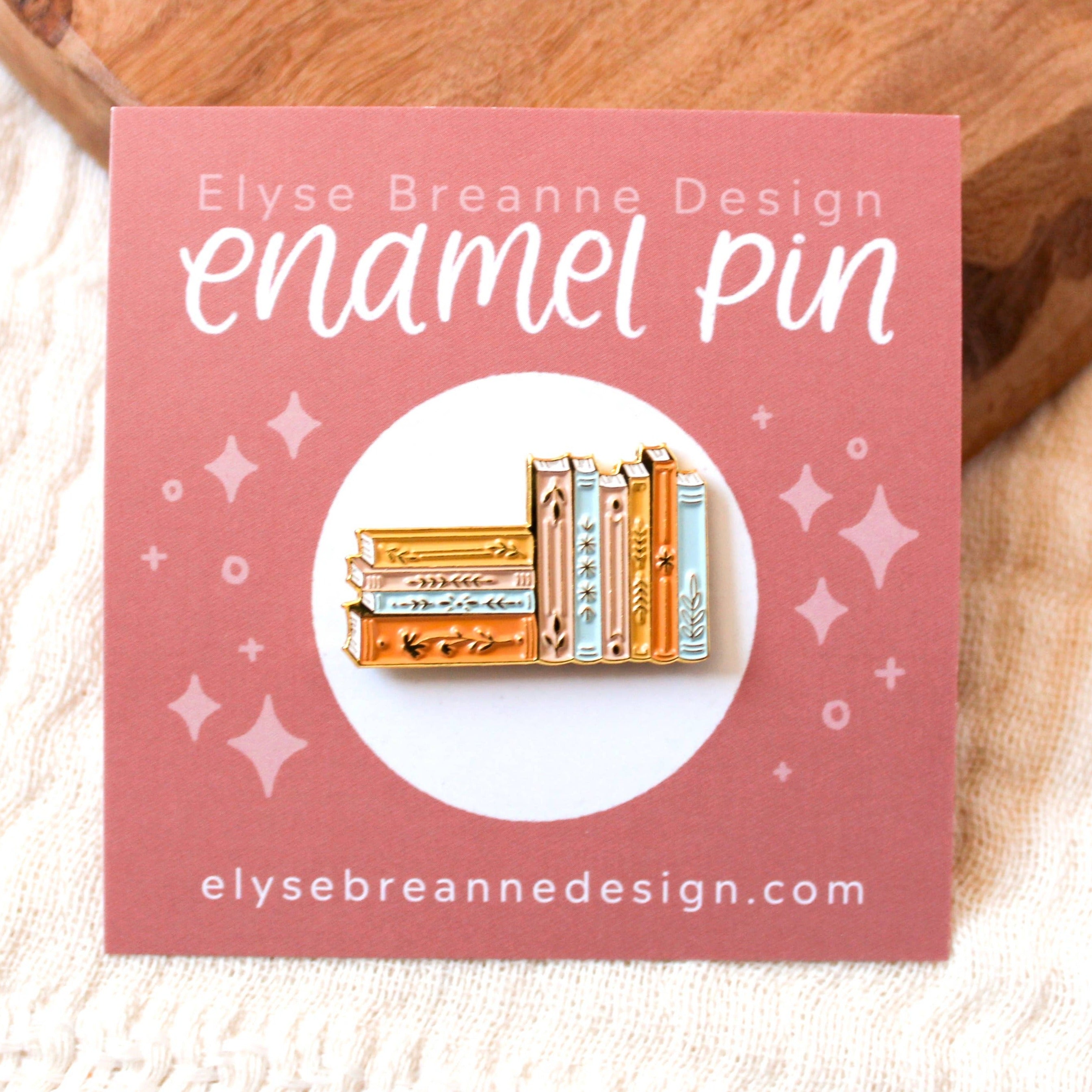 Stack of Books Enamel Pin