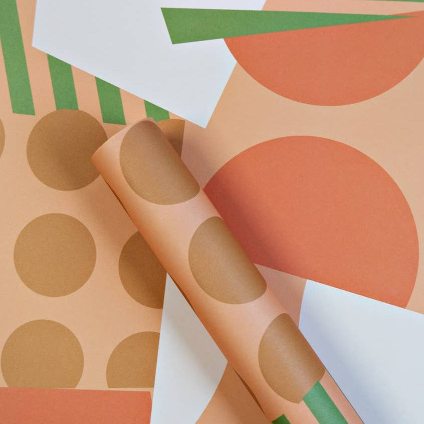 Spots + Stripes Flat Gift Wrap