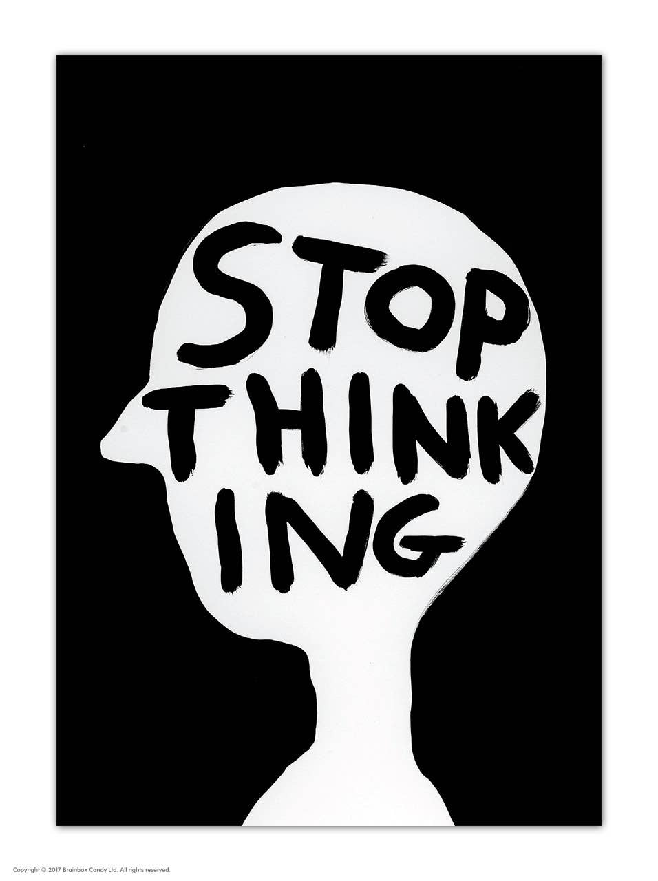 Stop Thinking Postcard