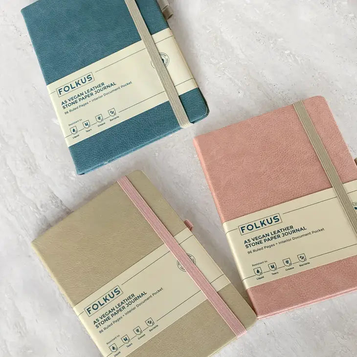 Vegan Leather Stone Paper Journal