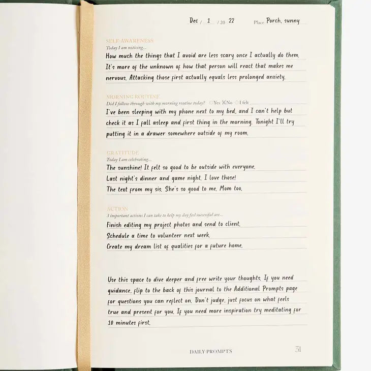 Notes to Mindfulness Journal