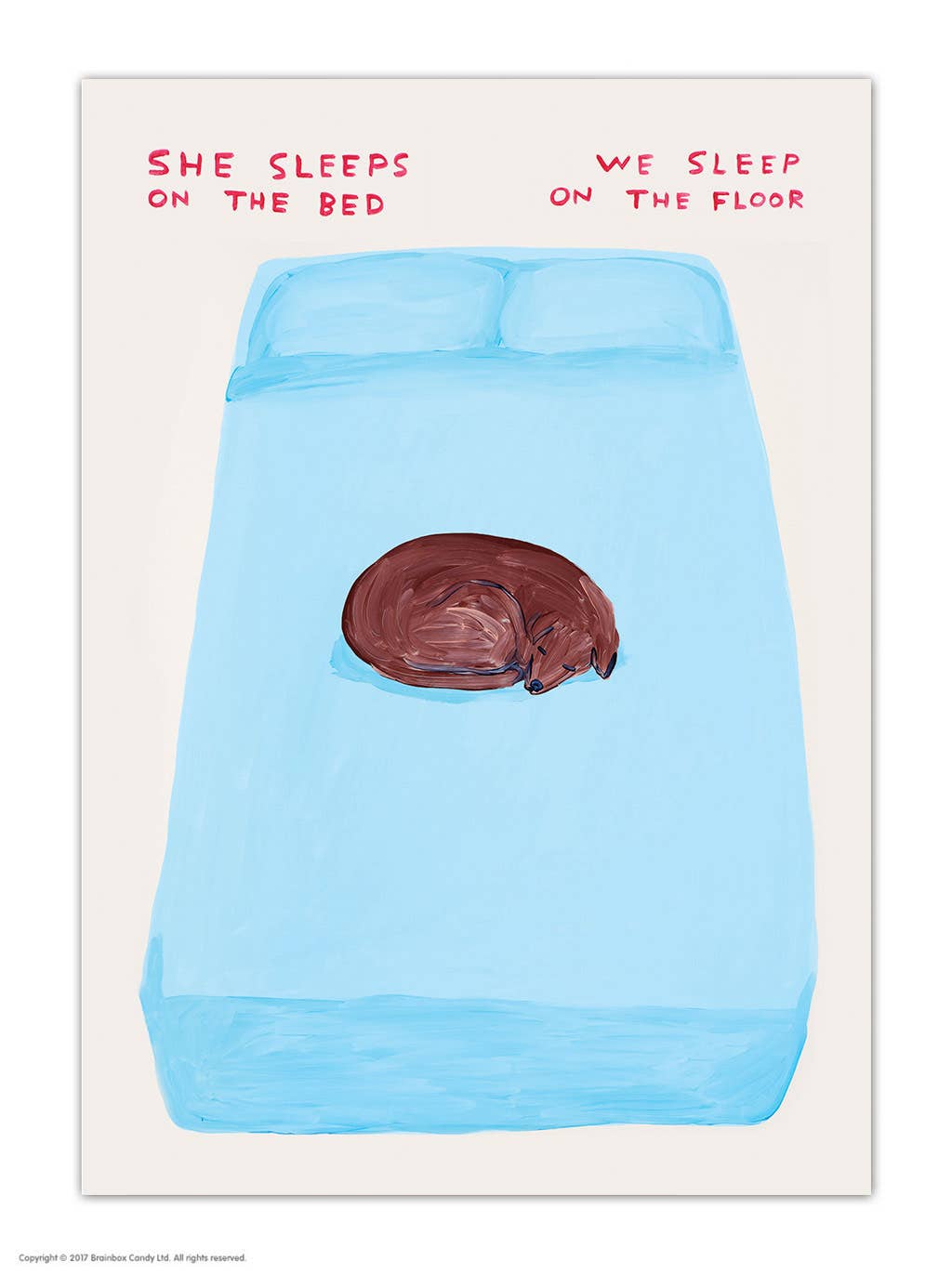 She Sleeps On The Bed Postcard
