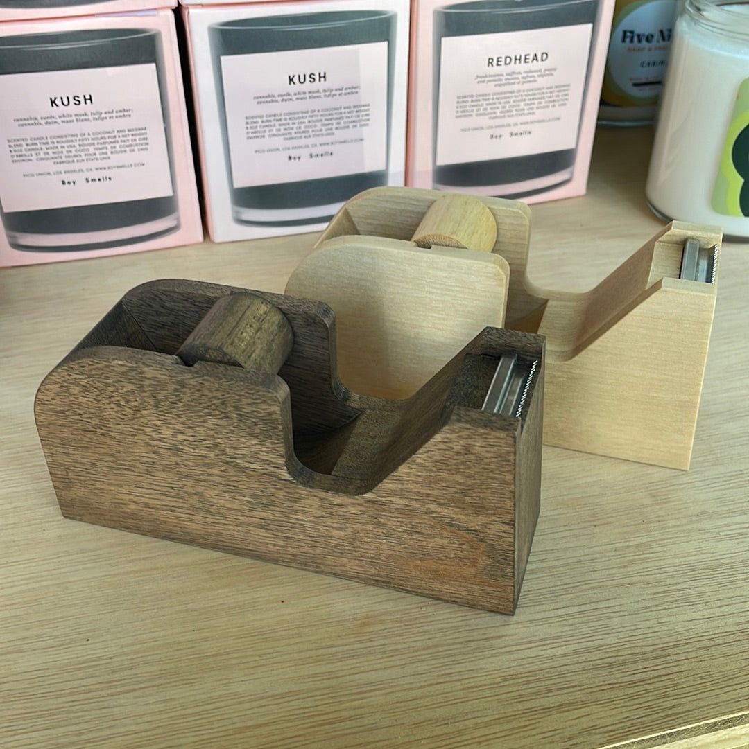 wooden tape dispenser