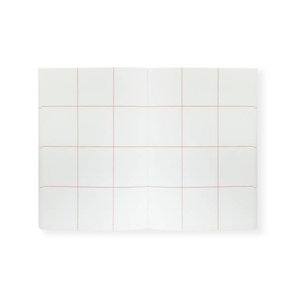Square red lined paper notebook