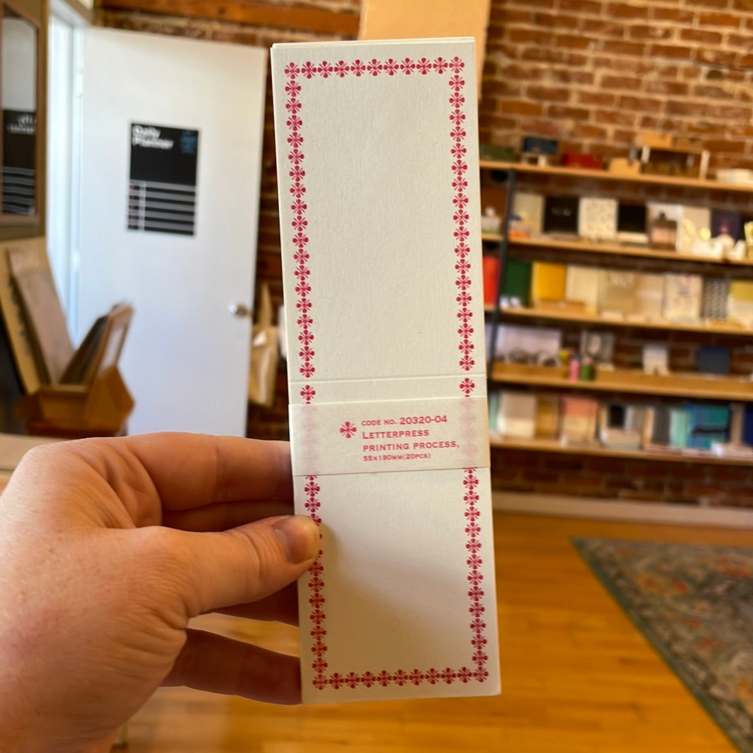 Red Letterpress Folding Labels