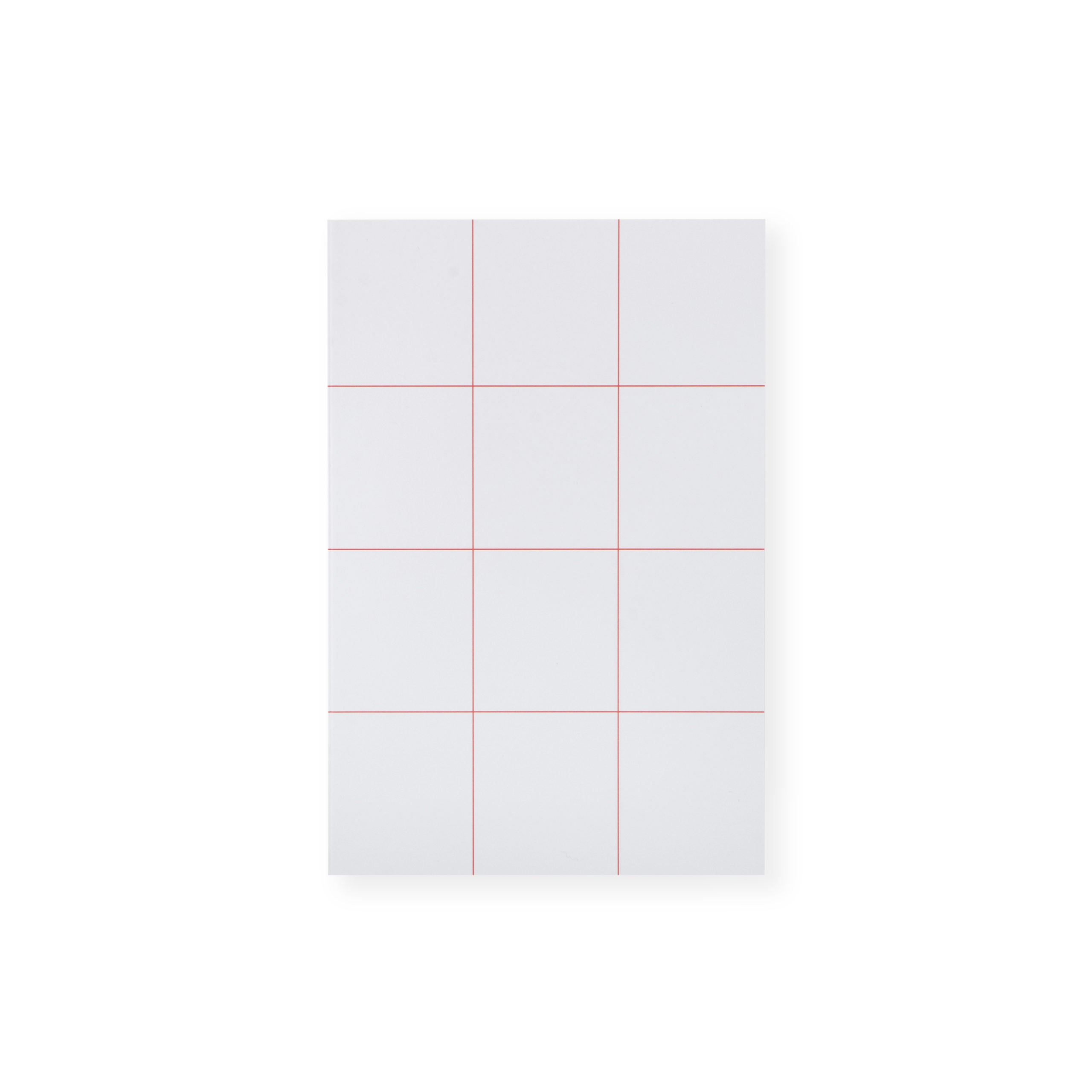 Square red lined paper notebook