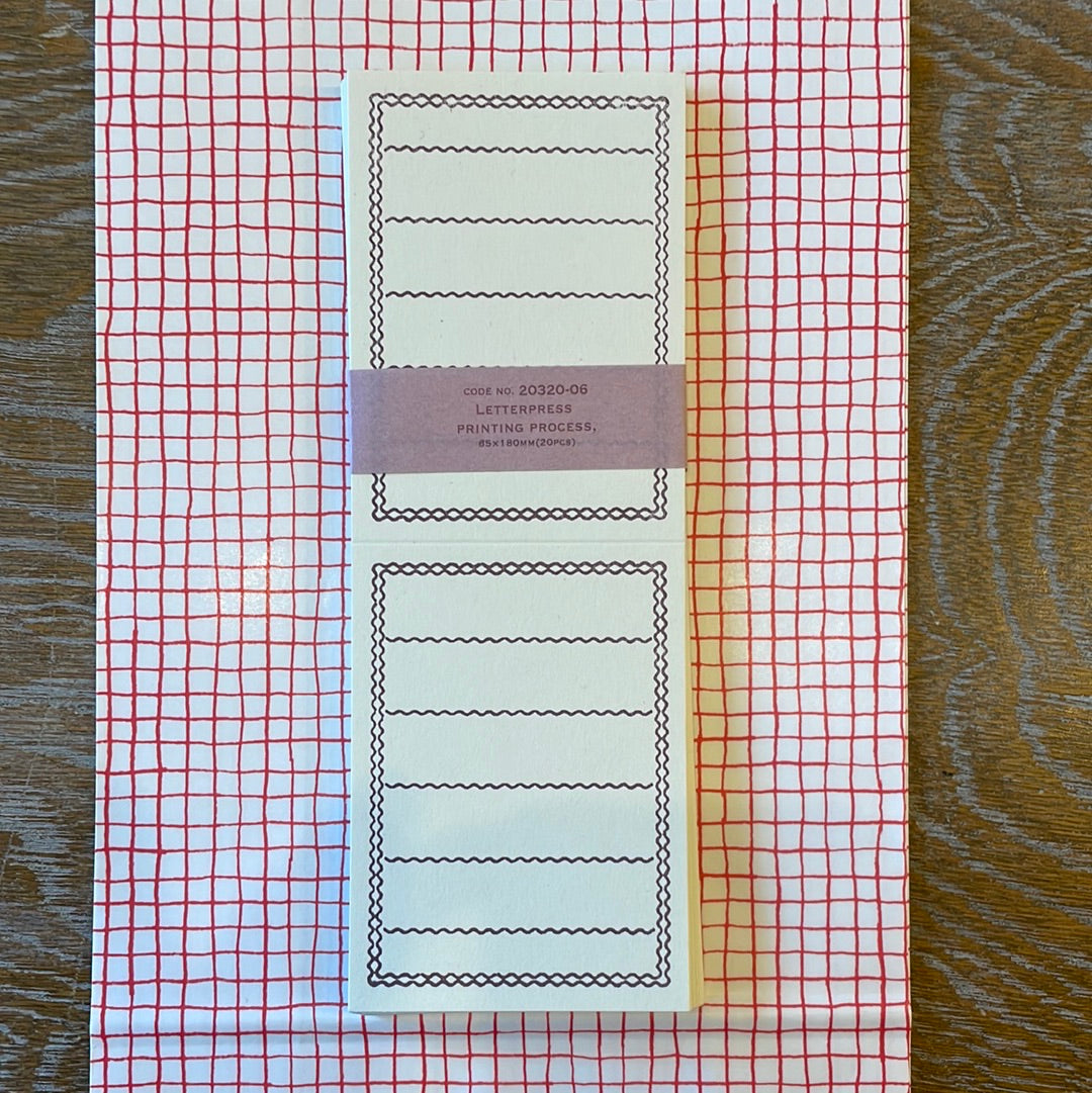 Lined Letterpress Memos