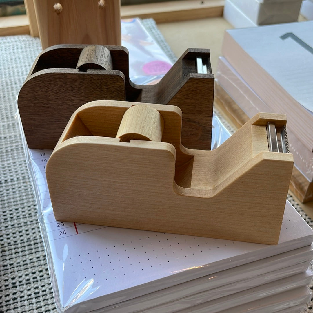 wooden tape dispenser