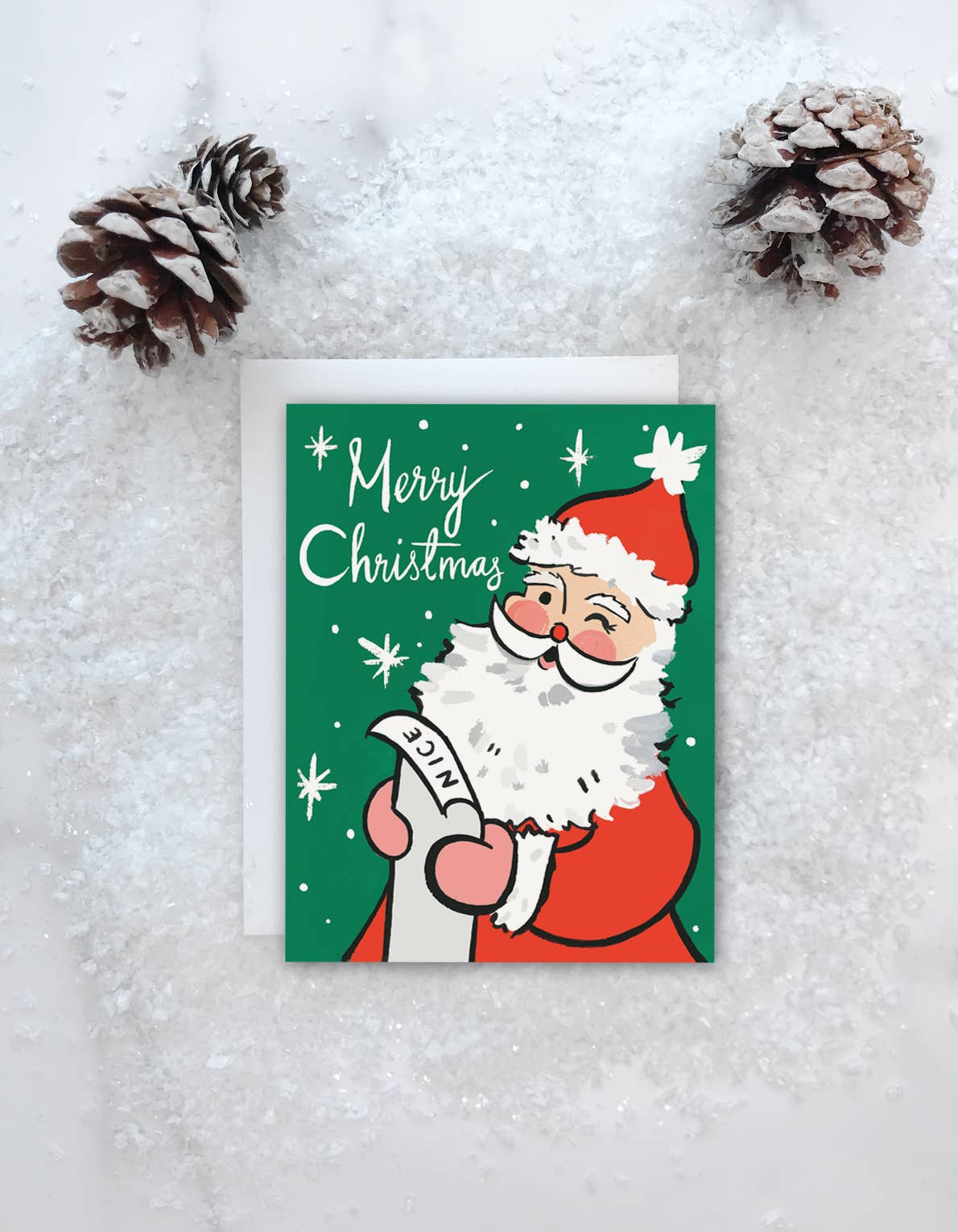 Retro Santa Holiday Greeting Card