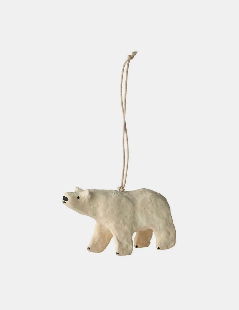 papier mache polar bear
