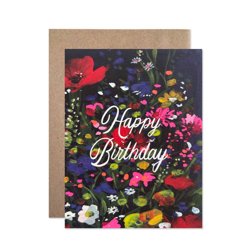 Birthday Midnight Garden Card by Helen Dealtry 